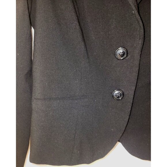 Black Stretch Blazer Womens Size 4 212 Collection 2 Button Jacket - Picture 3 of 7